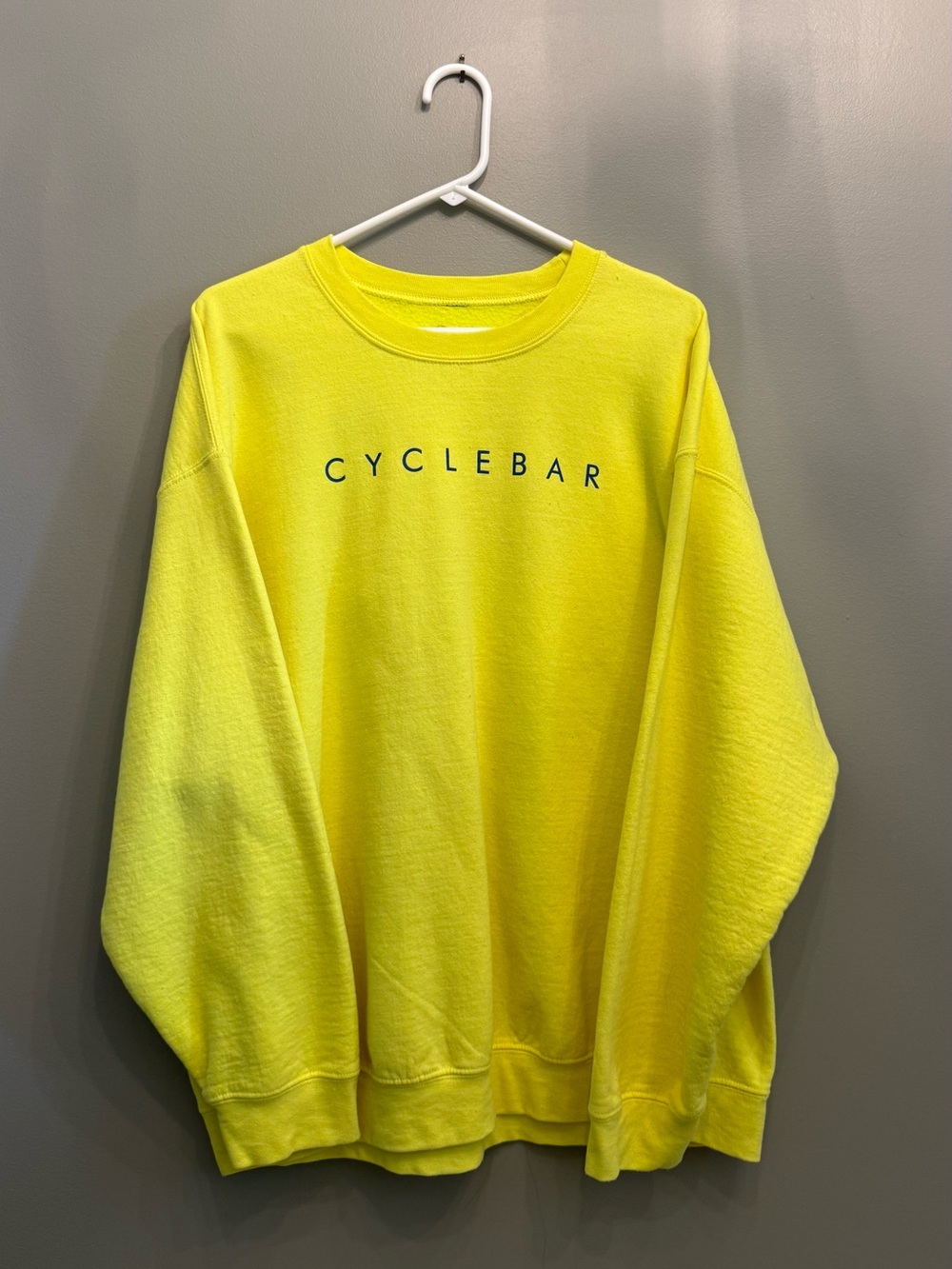 Cyclebar Bright Yellow Crewneck Sweatshirt